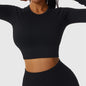 Women’s Long Sleeve Crop Gym Yoga Top