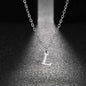26 Letters A-Z Initial Pendant Necklaces for Women,Alphabet Pendant Rolo Chain Necklace,Simple Fashion Collar Jewelry Gift