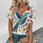 Women's Plus Size T-Shirt Summer V-Neck T Shirt For Women Daily Fashion Short Sleeve Casual T-Shirt 3d Print Female Clothes