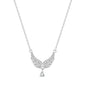 Romantic Pink Crown Heart Pendant Necklace Genuine 925 Sterling Silver Elegant Fine Jewelry for Women Wedding Holiday Presents