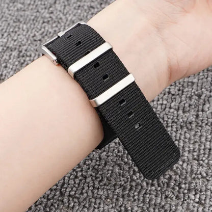 TicWatch Pro 5, Pro 3 & E3 Two-Piece Nylon Band, Twin Metal Keepers