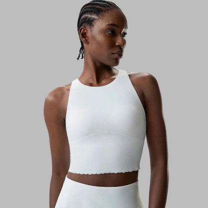 Women’s High Neck Racerback Yoga Tank Top Bra