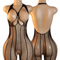 Hanging Neck Bodystockings Erotic Crotchless Lingerie Women Fishnet  Adult See Through Bodysuit Open Bra Porn Desire Underwear