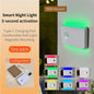 Motion Sensor Night Light Approved Magnetic Wall Lamp Rechargeable RGB Color Lights for Kitchen Bathroom Hallway Stairs