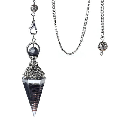 Natural Stone Spirit Pendulum Pendant Latticed Chain