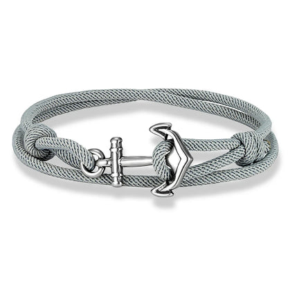 MKENDN Nautical Style Men Anchor Bracelet Handmade Adjustable Surfering Rope Braslet Unfading 3mm Thin String Braclet Homme