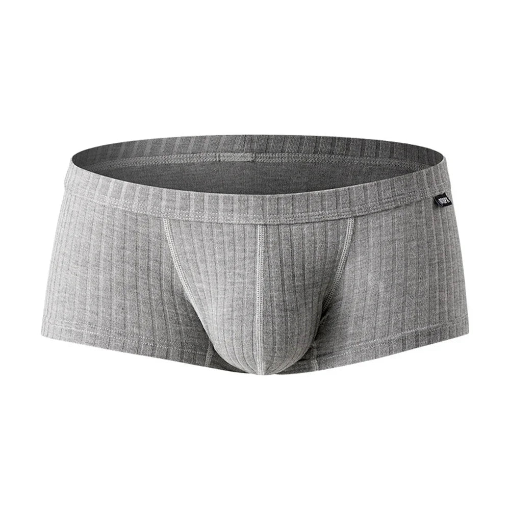 Mens Solid Color Trunks Underpants Pouch Enhancing Low Waist Sweat Breathable Shorts Underwear Comfort Panties Lingeries