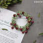Creative Handmade Exquisite Green Plant Brooch Corsage Woman Retro Pearl Brooches Coat Accessories Jewelry