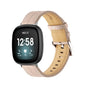 Fitbit Versa 4, 3, 2 & Sense 2 Leather Band with Contrast Stitching