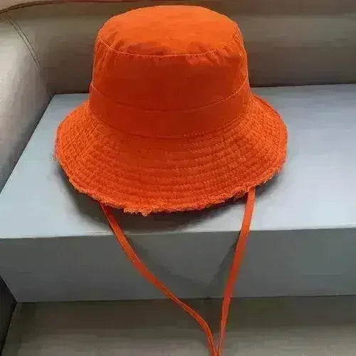 Luxury Bucket Beach Hat - Y2K Wide Brim Sun Hat - Wedding & Party Elegant