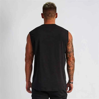 Cotton V-neck Gym Tank Top for Men