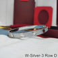 Rose Gold Silver Plated Diamond Studded Bangle Bracelet for Women 16 17 18 19 Size Fashion Jewelry Bracelets