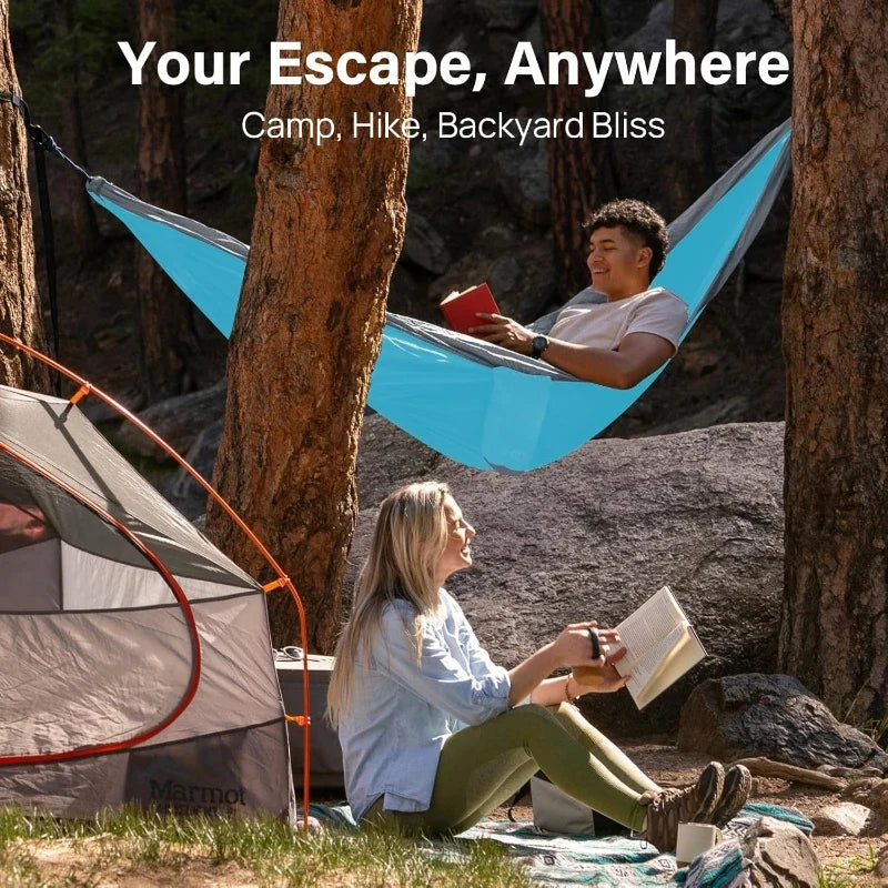Camping Hammock Portable Hammocks with Tree Straps Attached Carry Bag