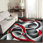 Nordic Area Rug, Abstract Non-Slip Washable Geometric Carpet, Modern Floor Mat for Living Room Bedroom Apartment Office Home