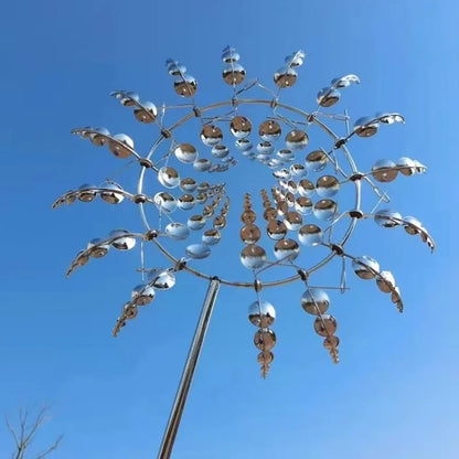 Outdoor Metal Unique Windmill Wind Rotation Sculpture Decoration Garden Art Decoration