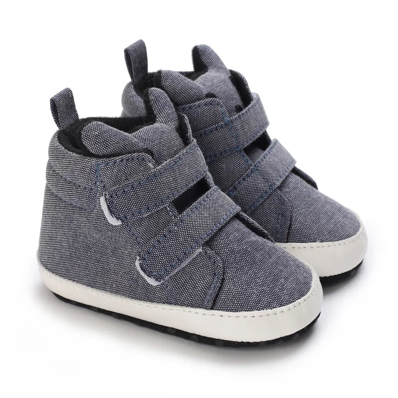 Baby Learning Walk Shoes, Striped PU Sports Shoes for Infants 0-18m