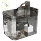 q USB Cat Water Fountain with Auto Filter Transparent Anti-Dry Burning Recirculating Dispenser Includes Pump for Cats