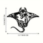 Coastal Charm Metal Manta Ray Wall Art - Beach-Themed Decor With Surfboard, Waves, Iron Art, Wall decoration, Wall Sticker
