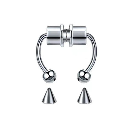 1/4pcs Women Fake Piercing Nose Ring Hoop Septum Piercing Nose Clip