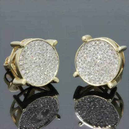 Delicate stud earrings for men and women Square accessories suitable for wedding parties go with everything