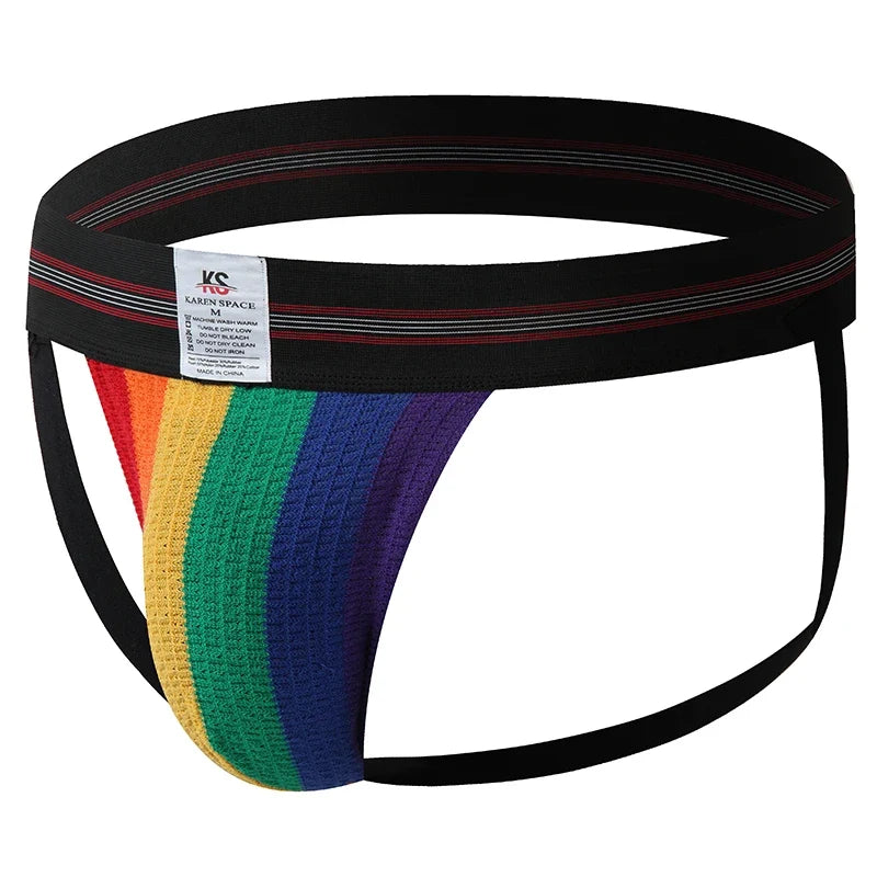 Sexy Men Underwear Jockstrap Homme Mens Jockstrap Breathable Backless Thongs
