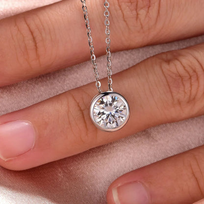 925 Silver Necklace Zircom for Women 18k Gold Plated Jewelry Pendant Birthday Party Gift Jewelry Sterling Silver
