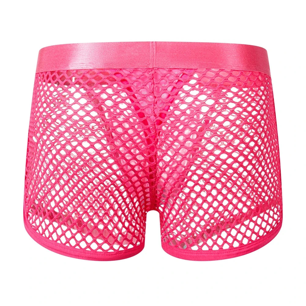 Men Underwear Boxer Thong 2 in 1 Lined with Thong Jockstrap Home Shorts Boxer Man Panties Sexy Soft Sport Short Boxer Mesh