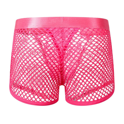 Men Underwear Boxer Thong 2 in 1 Lined with Thong Jockstrap Home Shorts Boxer Man Panties Sexy Soft Sport Short Boxer Mesh