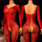 Sexy Body Lingerie Bodysuit Hanging Neck Bodystockings Erotic Crotchless Women Fishnet Hollow Open Bra Underwear Black Stockings