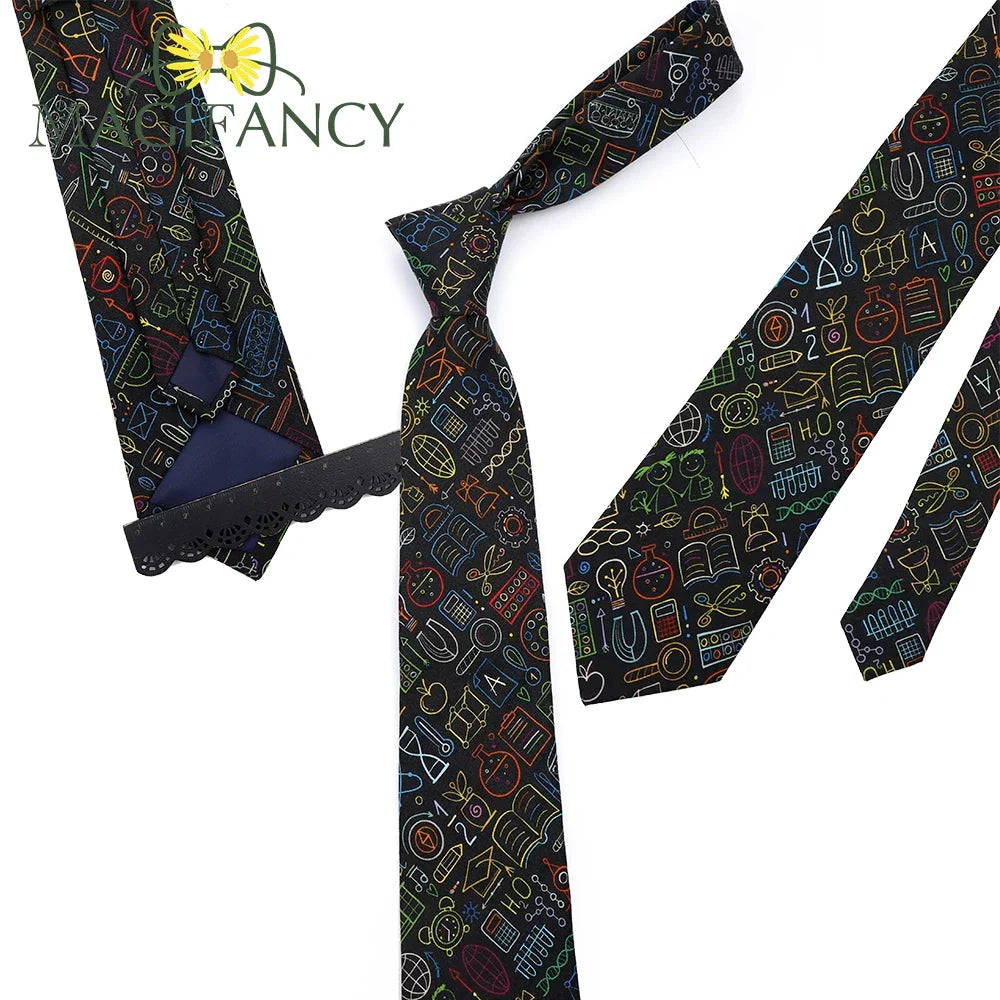 100%Cotton 8cm Tie Math Sciences Astronomy Physical Chemistry