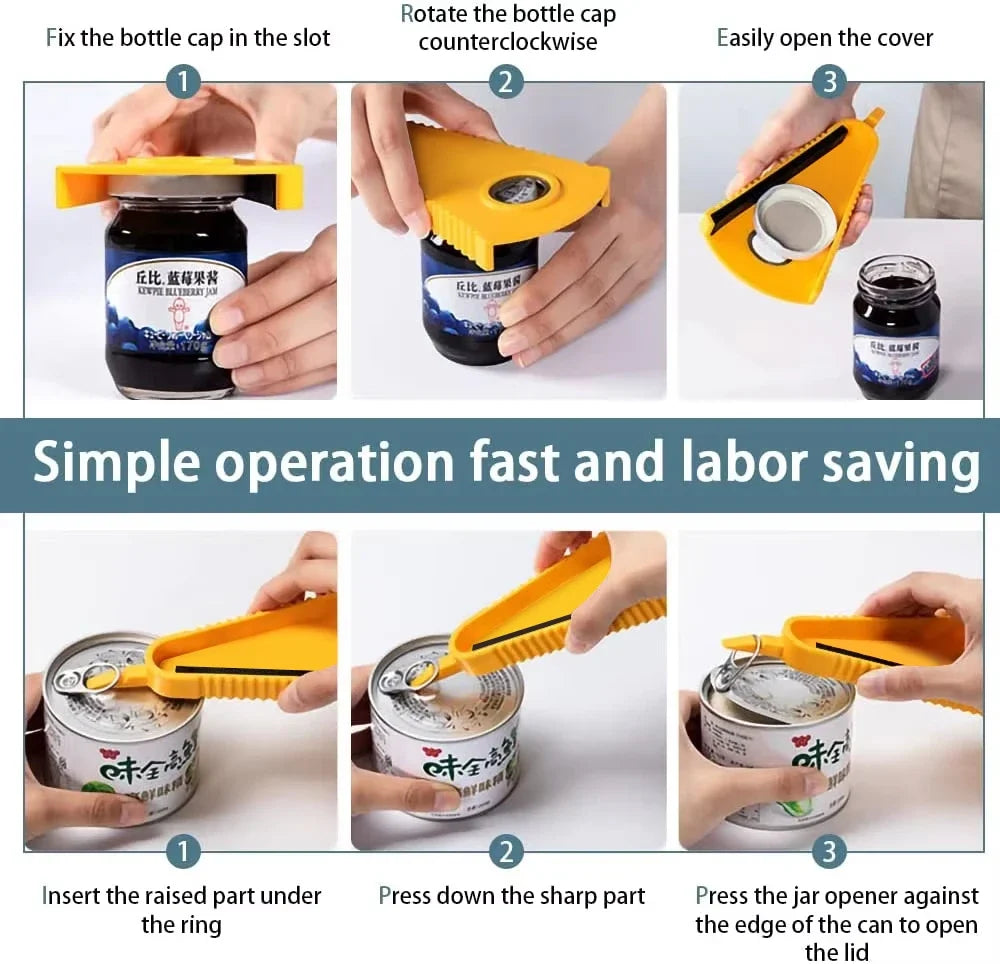 Can Opener Multifunctional Bottle Opener Jar Opener for Beer Coke Jam