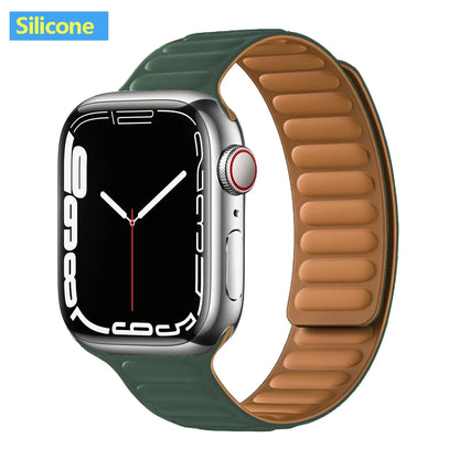Apple Watch Magnetic Link Band, Leather or Silicone