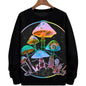 3D Printed Colorful Mushroom Hoodie For Men Women Mysterious Moth Graphic Sweatshirts Fashion Long Sleeves O-Neck Loose Hoodies