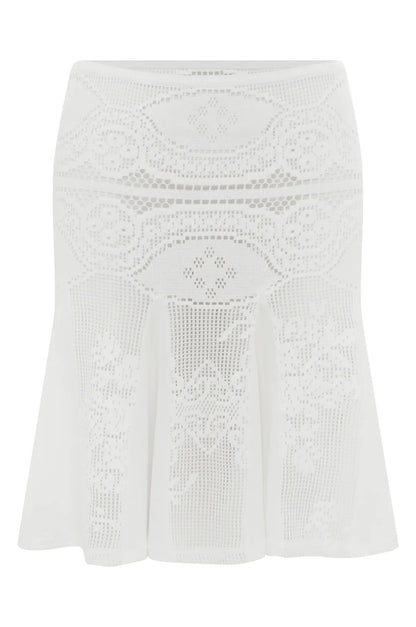 Wj Twisted V-Neck Sleeveless Top with Hollow-Out Crochet Fishtail Skirt Two-Piece Set, Hollow-Out Jacquard Flared Fishtail Skirt, Slim-Fit Waist-Cinching Tank Top, Slim-Fit Sleeveless Crochet See-Through Fishtail Skirt