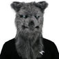 Movable Mouth Fox Mask Halloween Costume Cosplay Party Mouth Mover Wolf Masks Animal Panda Husky Orangutan Artificial Fur Mask