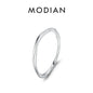 MODIAN 925 Sterling Silver Simple Fashion Stackable Ring Classic Wave Geometric Exquisite Finger Rings For Women Party Jewelry