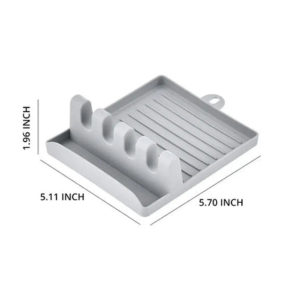 1PC Multi-Function Kitchen Spatula Rack – Spoon Rest & Pot Lid Holder