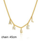 Personalized Initial Name Necklace Stainless Steel Women Alpahbet Letter Pendant ,Initial Collar Statement Charms Gift