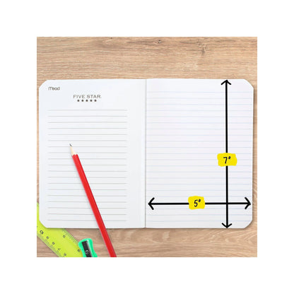 1pcs Mini Composition Notebook With Lined College Ruled Paper, Hard Cover, Assorted Color, Durable Sewn Pages, Non Toxic, School