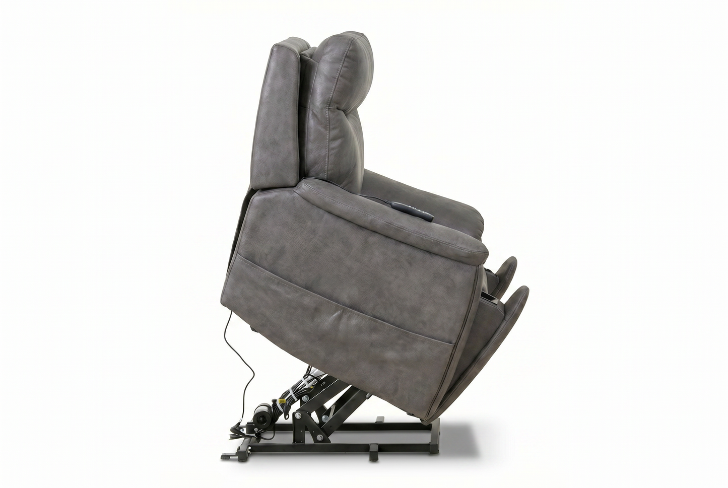 Serenity Slate Grey Ultra Infinite Position Lift Chair with Power Headrest, Heat, Massage & Wireless Charging