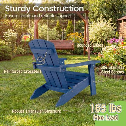 Set of 2 Kid's Adirondack Chair with with High Backrest and Armrests