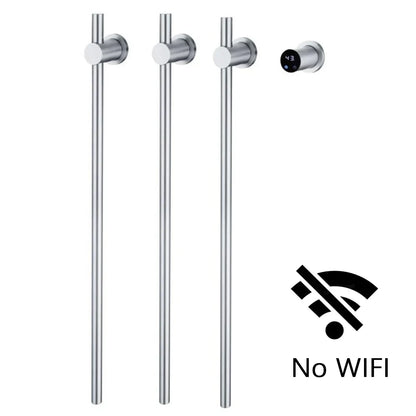 Modern Electric Heated Towel Rack Wall Mounted Bathroom Towel Warmer Heated Towel Rail Heater 3Bars Stainless Steel 220V/110V