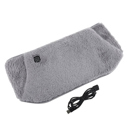 USB Electric Heating Belt 2-in-1 Abdominal Hand Warmer Winter Waist Heater Hot Compress Lumbar Uterus Relieve Menstrual Cramps