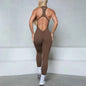 Women’s Sleeveless Zipper Jumpsuit Gym Wear