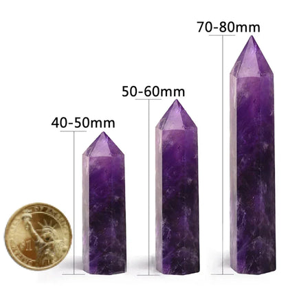 Natural Stone and Crystals Point Wand Witchcraft Rose Quartz Amethyst Home Decor Mineral Reiki Healing Stones Crafts Room Decor