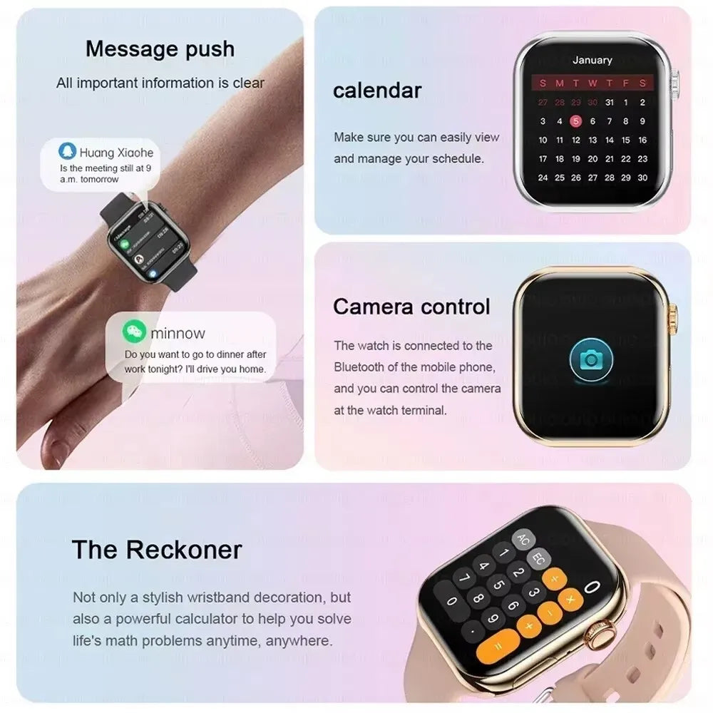 2026 New For Apple GPS Watch 10 Smart Watch Men HD AMOLED Memory Music 3D Surround Bluetooth Call Waterproof Smartwatch Woman