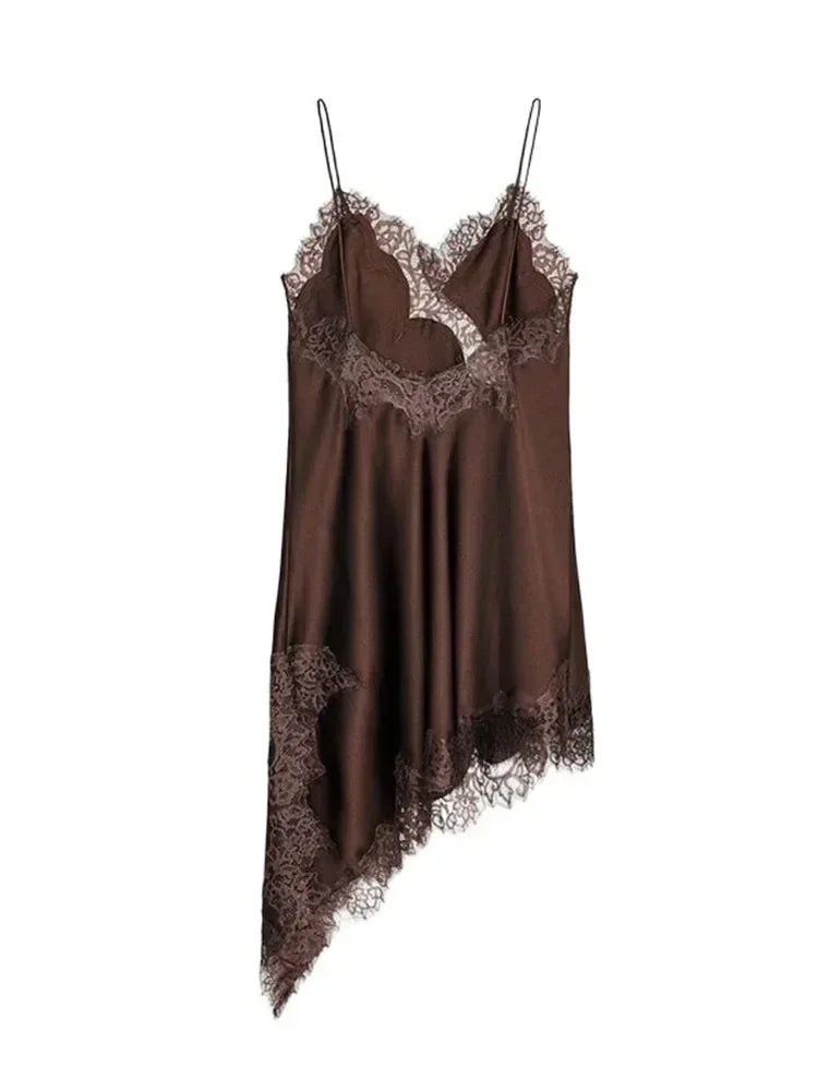 Women’s Asymmetrical Sling Dress - V-Neck Party Wear Spring 2025