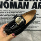 Fashion Women Loafers Plus Size Casual Women Shoes Slip On Female Flat Shoes Designer Women Mullers Patent Leather Shoes