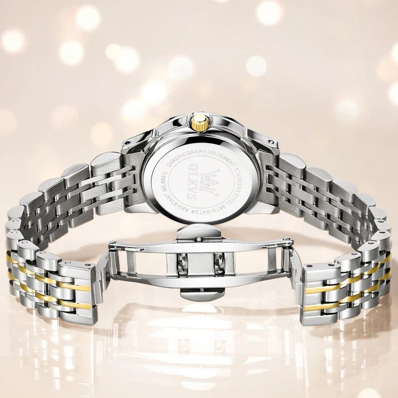 Women's Faceted Dial Quartz Bracelet Watch