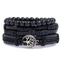 Modyle Multi-layer Gothic Leather Bracelet Set Punk Viantage Wings Charms Handwoven Bracelets for Men Jewelry Gifts